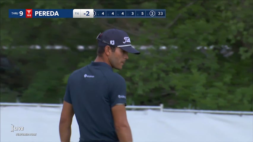Raul Pereda drains 28-foot birdie putt at Houston Open