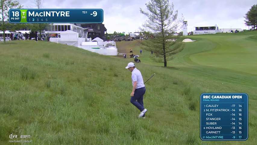 Robert MacIntyre reaches par-5 No. 18 in two, makes birdie at RBC Canadian