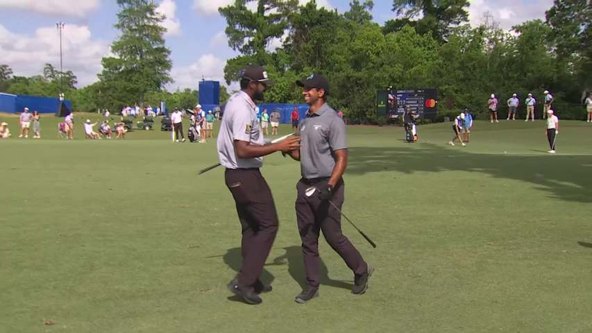 Rai/Theegala holes out for Eagle on No. 13 at Zurich Classic