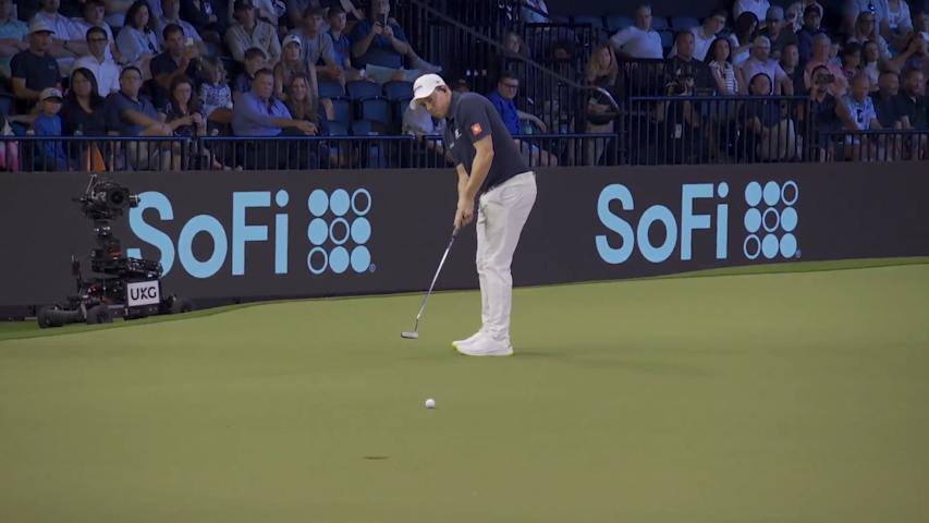 Matt Fitzpatrick rolls in huge birdie for NYGC at TGL