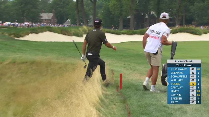 Cameron Young's 135-yard approach sets up birdie on No. 4 at Rocket Classic