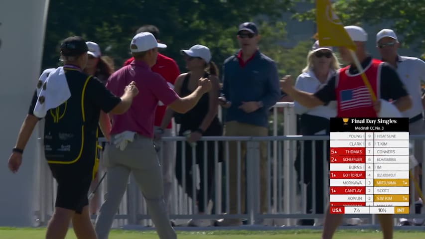 Jacob Bridgeman makes birdie on No. 1 at Sunday Singles