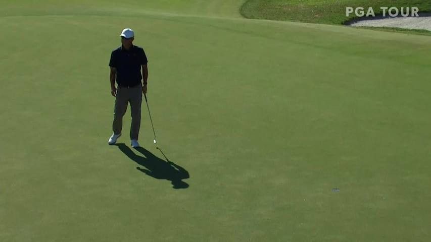 Cameron Beckman makes birdie putt on No. 18 at FURYK & FRIENDS