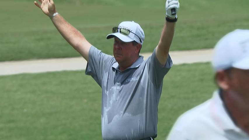 Glen Day's eagle hole-out to cap off round at Regions Tradition