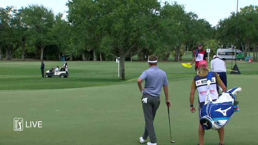 Chase Koepka putts for birdie on No. 9 in Round 4 at Honda