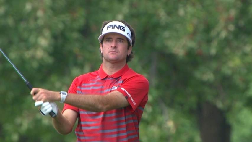 Bubba Watson’s second shot leads to birdie at BMW
