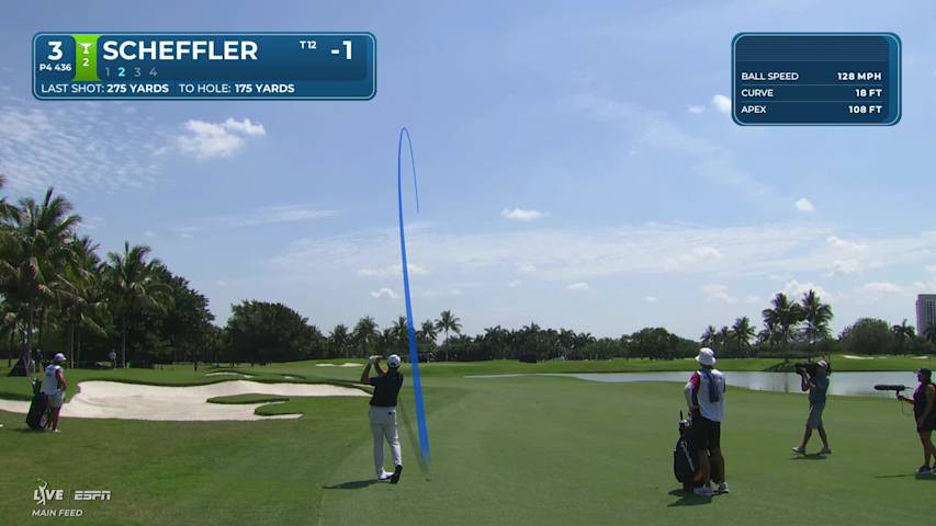 Scottie Scheffler's 179-yard approach sets up birdie on No. 3 at Cadillac