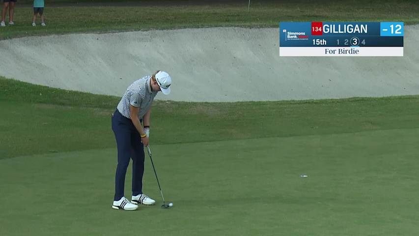 Ian Gilligan makes birdie on No. 15 at Simmons Bank Open