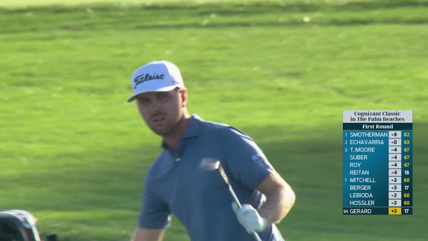 Ryan Gerard hits 120-yard approach to 19 feet, sets up birdie on No. 18 at Cognizant Classic