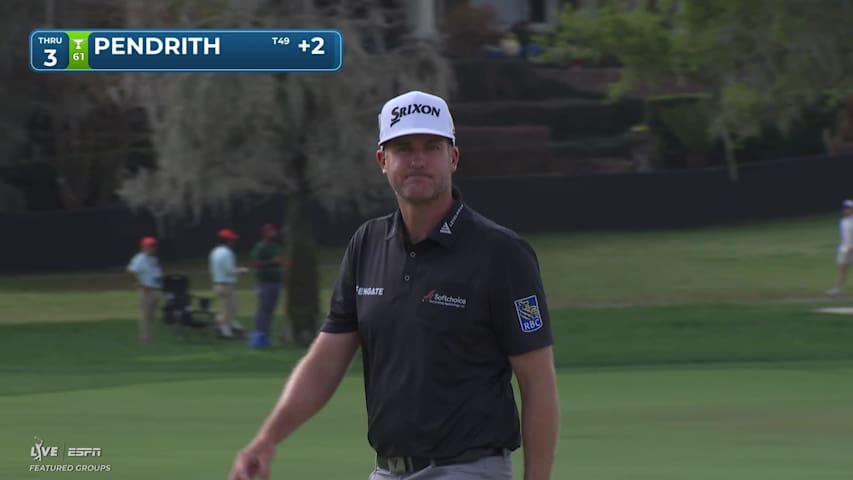 Taylor Pendrith hits 117-yard approach to 8 feet, sets up birdie on No. 3 at Arnold Palmer