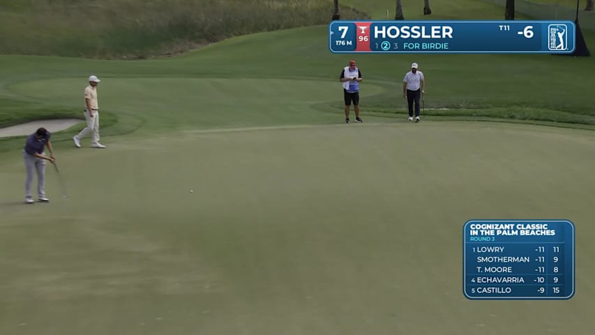 Beau Hossler buries 39-foot birdie putt on No. 7 at Cognizant Classic