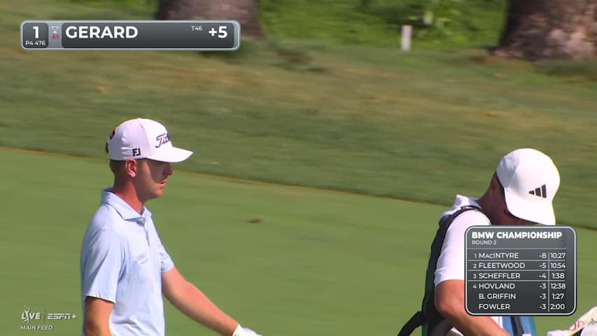 Ryan Gerard makes birdie on No. 1 at BMW Championship