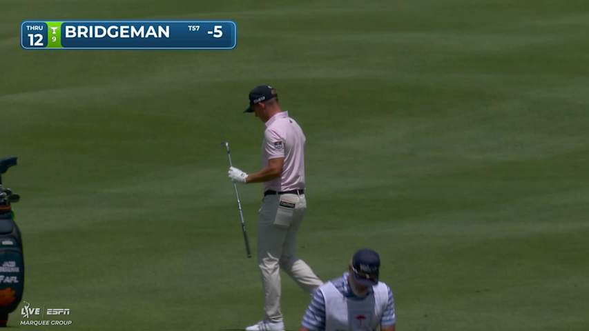 Jacob Bridgeman holes 127-yard shot for eagle on No. 12 at Travelers