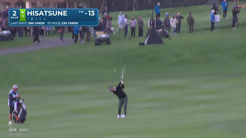 Ryo Hisatsune hits 229-yard approach to 13 feet, sets up eagle on No. 2 at AT&T Pebble Beach