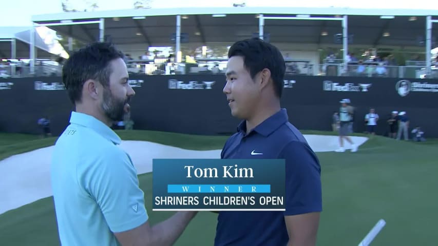 Tom Kim makes par putt to win Shriners Children’s Open