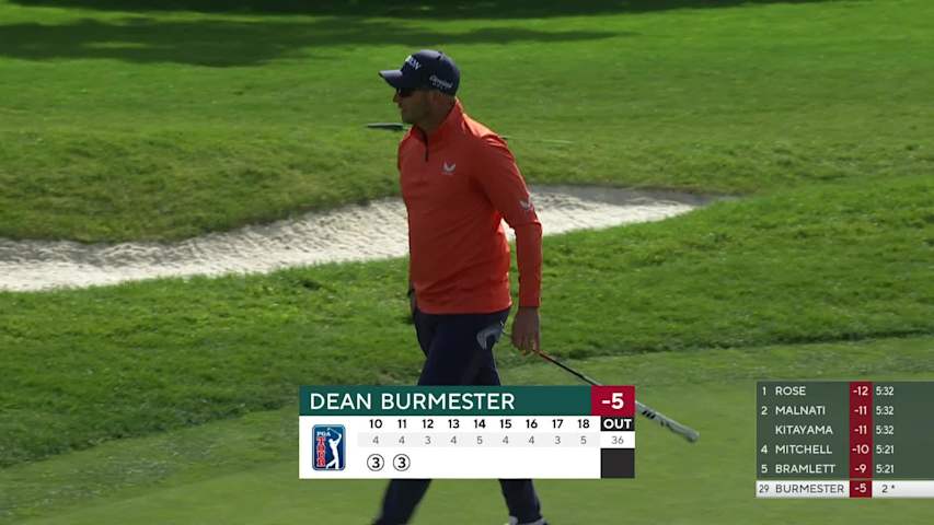 Dean Burmester makes birdie on No. 11 at AT&T Pebble Beach