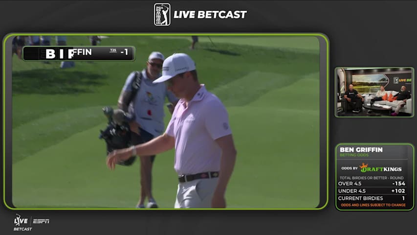 Ben Griffin rolls in 21-foot birdie putt on No. 1 at Arnold Palmer