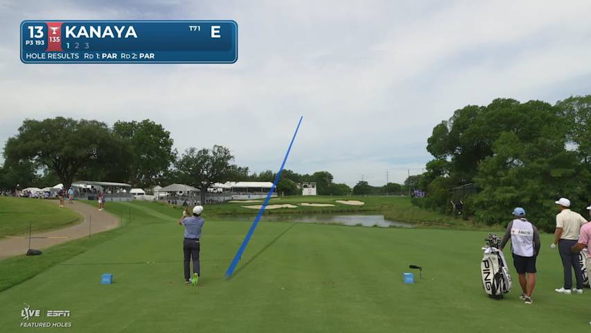 Takumi Kanaya hits tee shot to 2 feet, sets up birdie on No. 13 at Charles Schwab