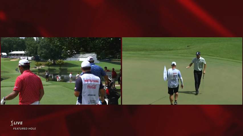 Joaquin Niemann converts birdie putt at TOUR Championship