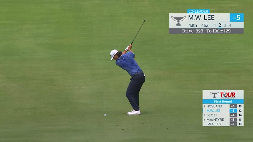 Min Woo Lee's 132-yard approach sets up birdie on No. 13 at TOUR Championship