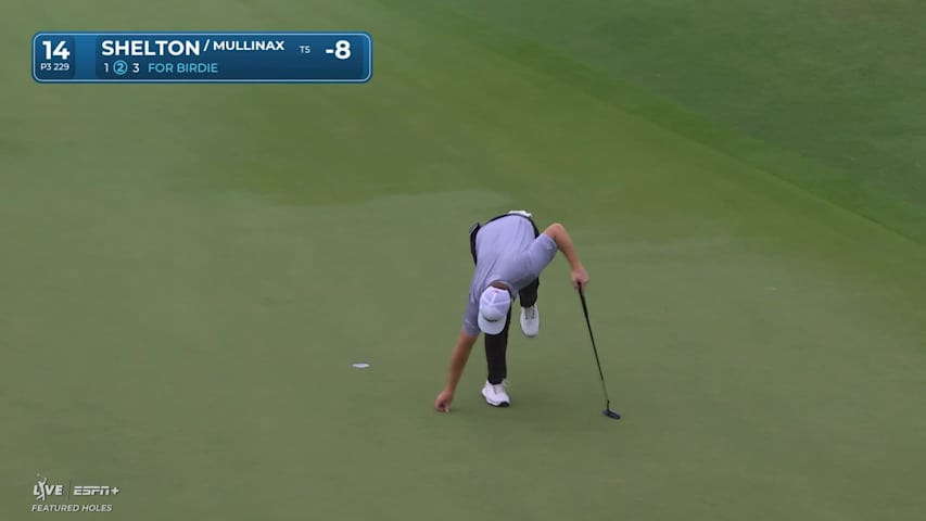 Robby Shelton makes birdie on No. 14 at Zurich Classic
