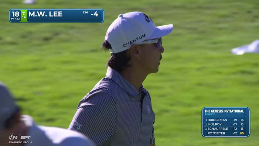 Min Woo Lee hits 177-yard approach to 5 feet, sets up birdie on No. 18 at The Genesis