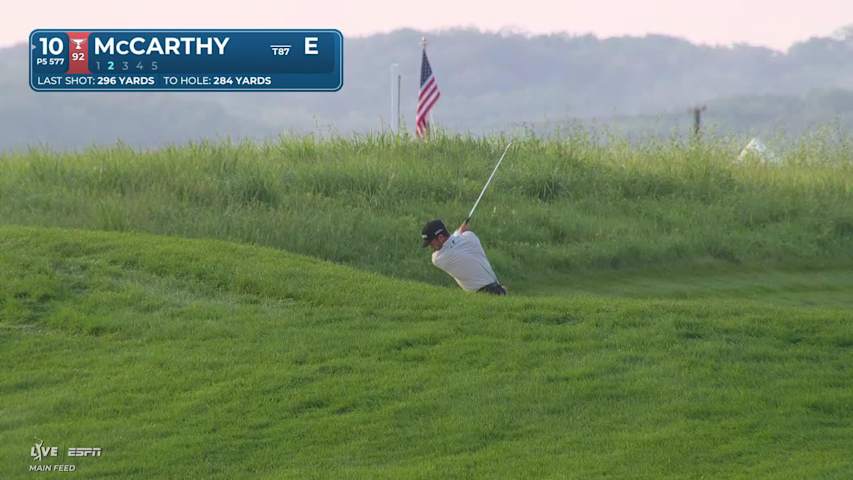Denny McCarthy sinks 7-foot birdie putt on No. 10 at John Deere