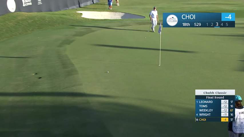 K.J. Choi makes birdie on No. 18 at Chubb Classic