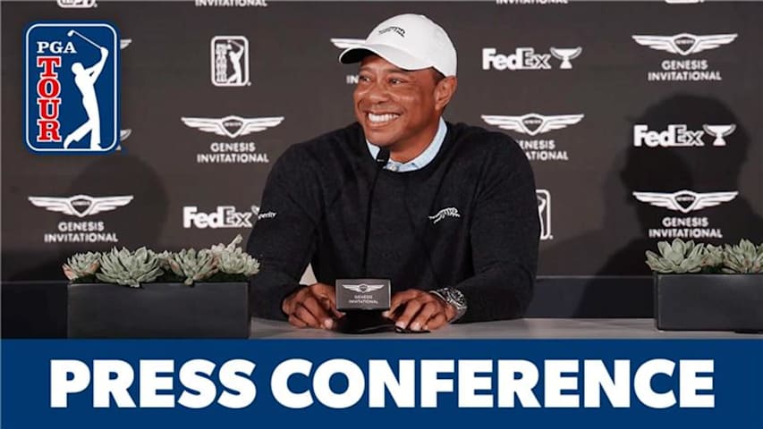 Tiger Woods addresses media at The Genesis Invitational
