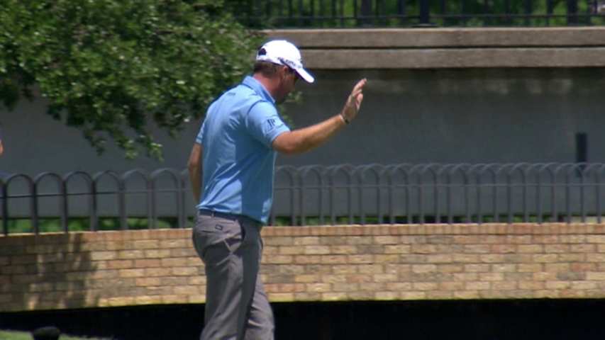 Peter Hanson’s approach yields birdie on No. 9 at HP Byron Nelson