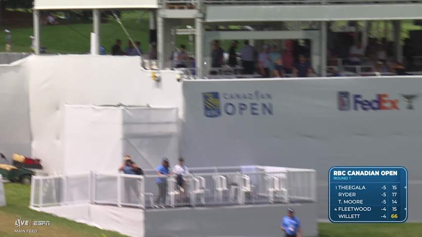 Max McGreevy gets up-and-down from 49 yards for birdie on No. 18 at RBC Canadian