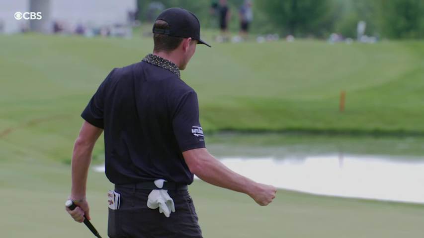 Luke Clanton sinks a 24-foot birdie putt to finish at John Deere
