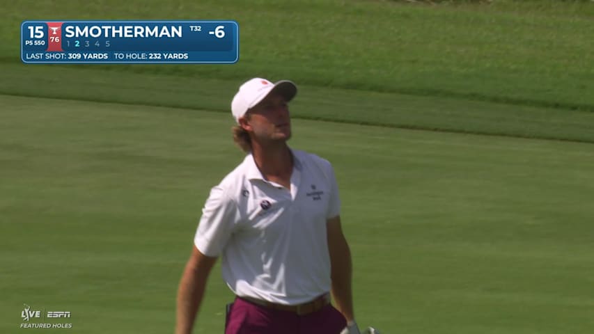Austin Smotherman's 235-yard approach sets up birdie on No. 15 at Wyndham