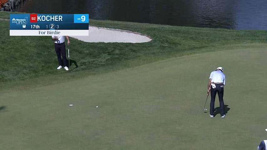 David Kocher sends in birdie putt at Albertsons Boise Open