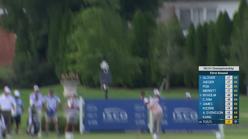 Alejandro Tosti hits tee shot to 6 feet, sets up birdie on No. 9 at ISCO Championship