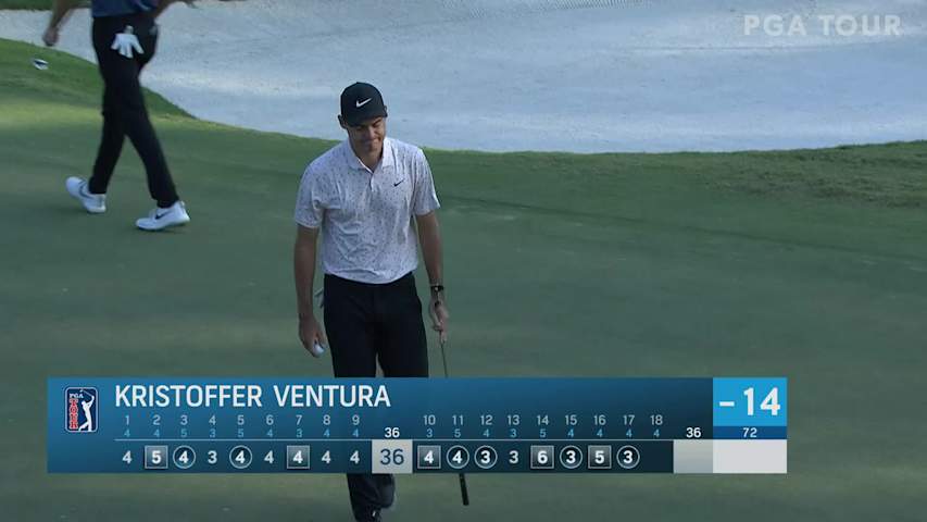 Kristoffer Ventura birdies No. 17 in Round 4 at Sanderson Farms