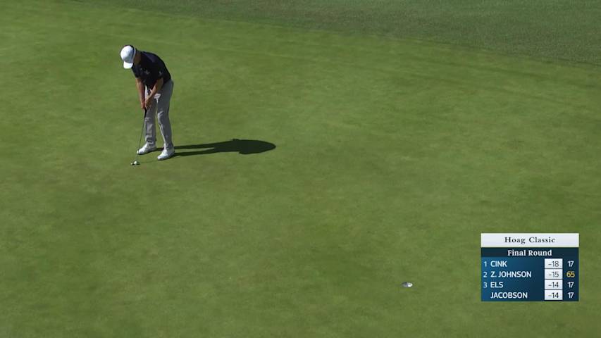 David Toms makes birdie on No. 18 at Hoag Classic