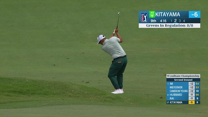 Kurt Kitayama makes birdie on No. 9 at Wyndham