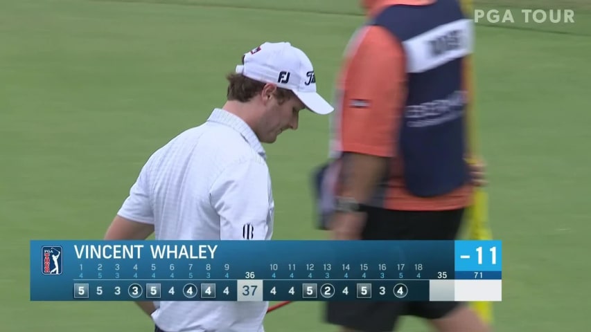 Vincent Whaley makes birdie on No. 17 at Bermuda