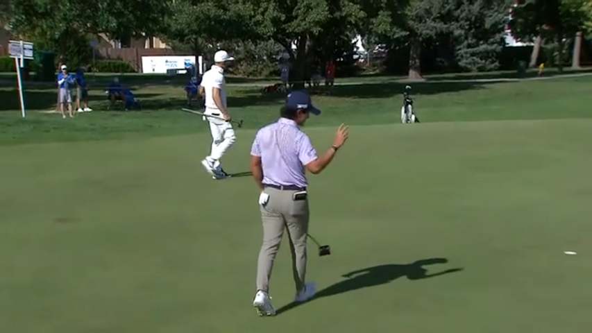 Davis Chatfield goes back-to-back with birdie on No. 14 at Albertsons Boise Open