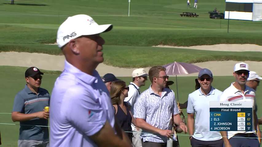 Stewart Cink holes birdie to win Hoag Classic