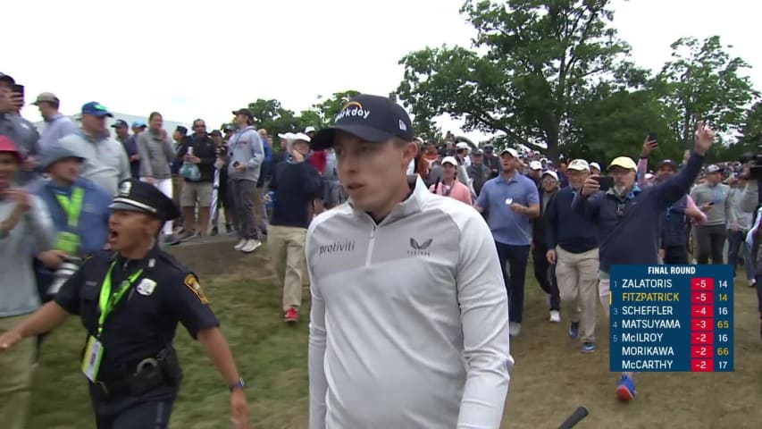 Matt Fitzpatrick’s long iron from rough sets up clutch birdie at U.S. Open