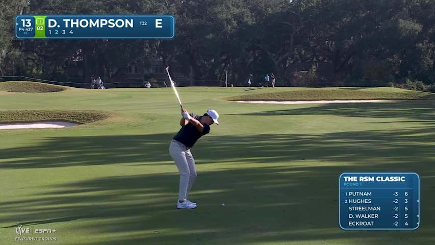 Davis Thompson makes birdie on No. 13 at The RSM Classic