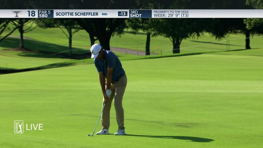Scottie Scheffler’s short game leads to birdie at TOUR Championship