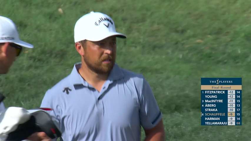 Xander Schauffele sinks 6-foot birdie putt on No. 16 at THE PLAYERS