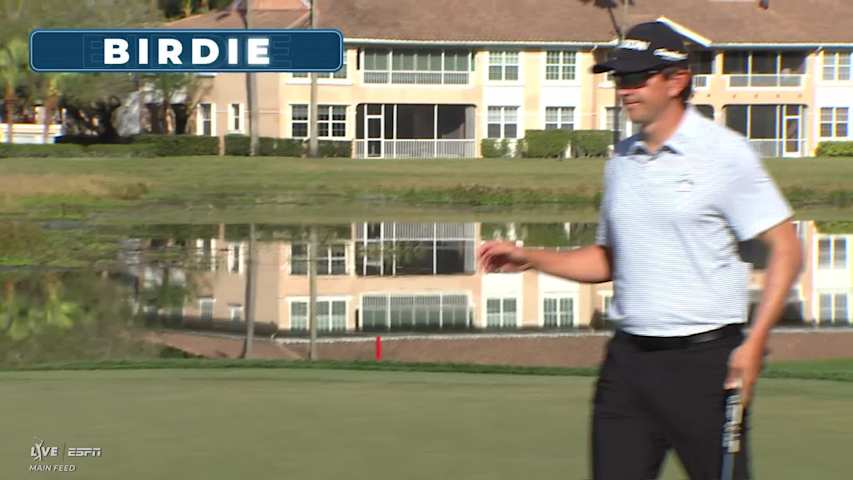 Nico Echavarria sinks 21-foot birdie putt on No. 8 at Cognizant Classic