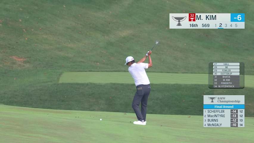 Michael Kim makes birdie on No. 16 at BMW Championship