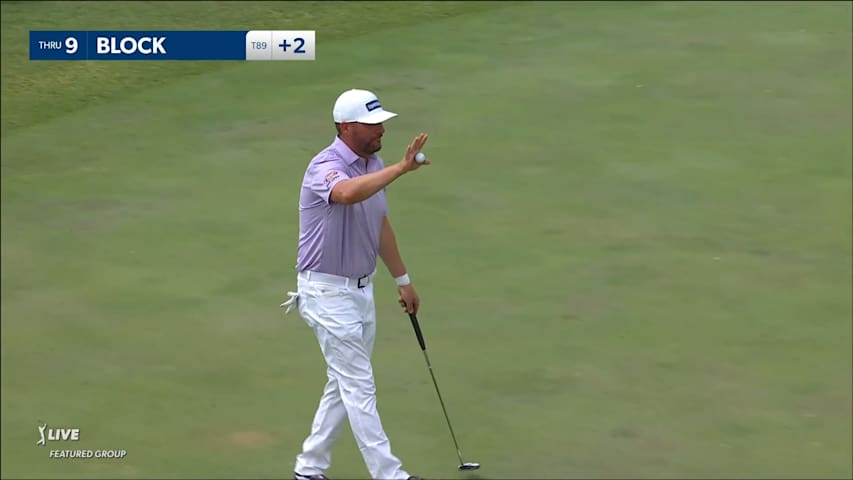 Michael Block dials in approach from 137-yards at Charles Schwab