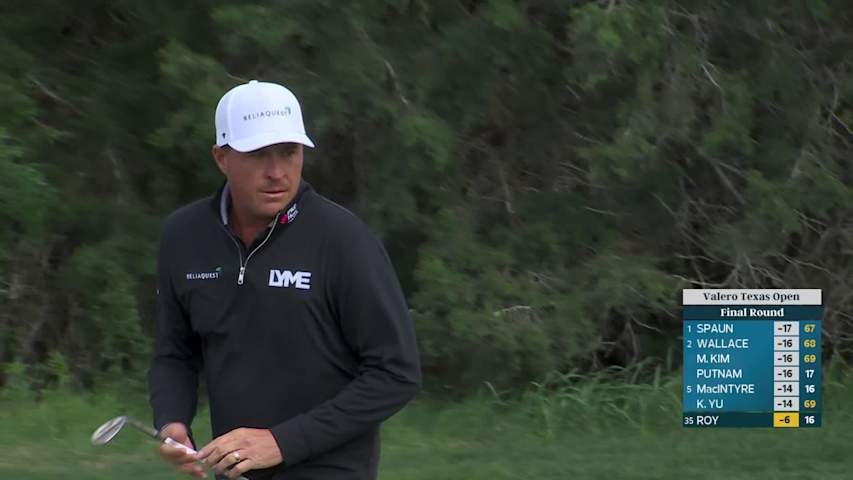 Kevin Roy makes birdie on No. 17 at Valero
