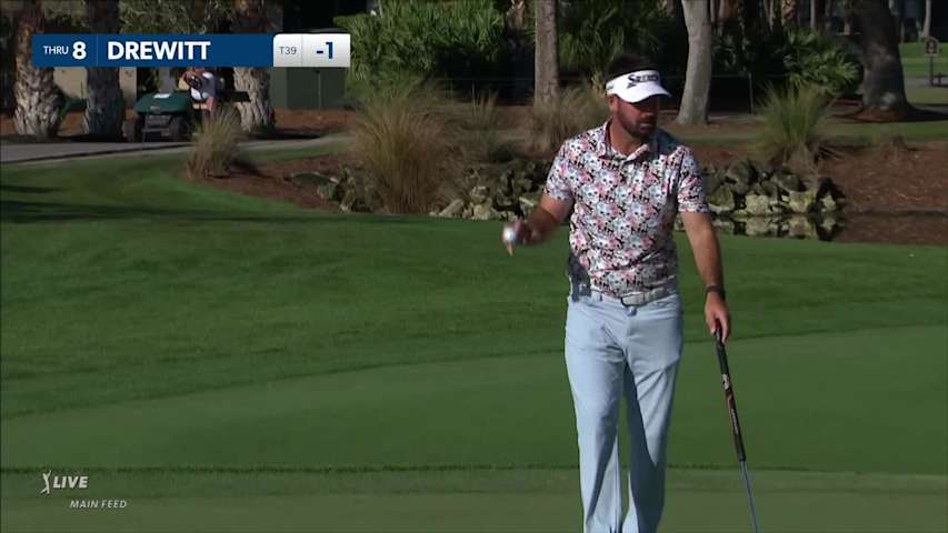Brett Drewitt hits it close to set up birdie at Honda